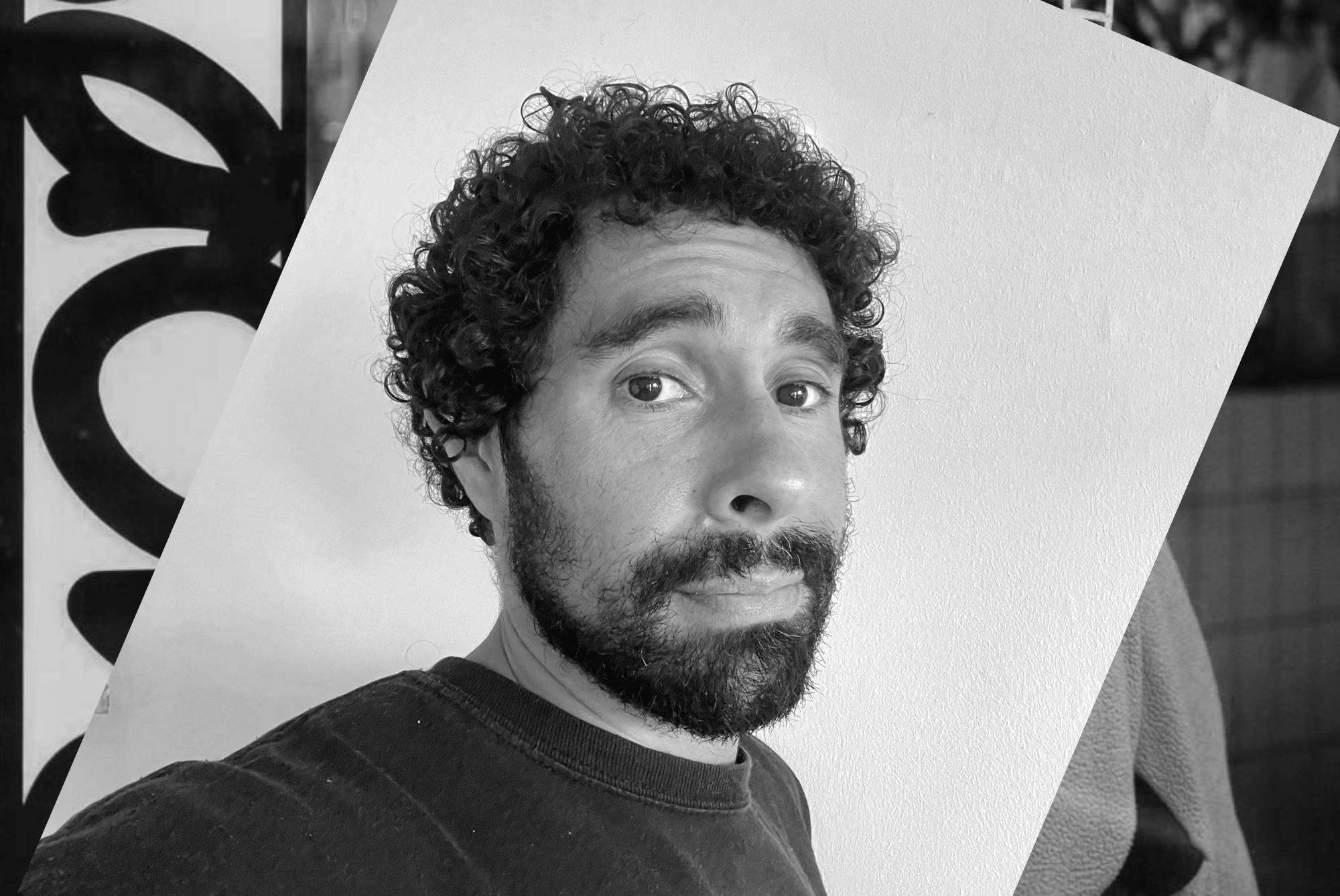 A black and white photograph of some of the original Rice and Pixel team. The photograph was taken on our